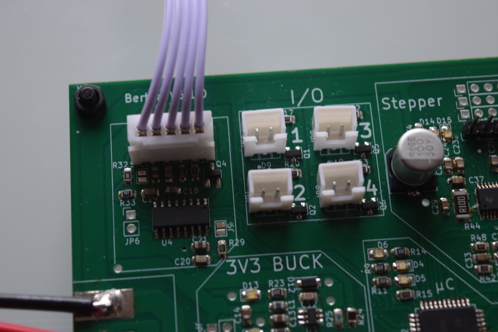 Principal PCB and loading cell connection