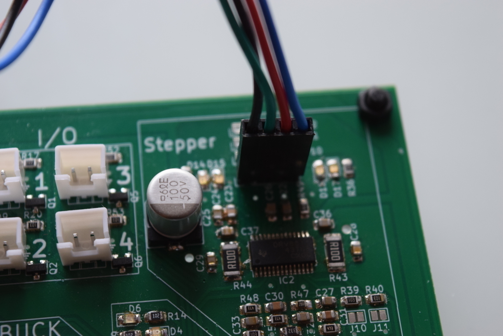 Principal PCB and stepper connection